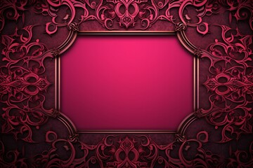 Wall Mural - a maroon-colored frame for card design or graphic design