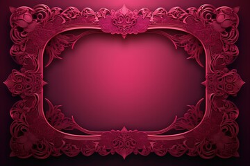 Wall Mural - pink color frame greeting card background