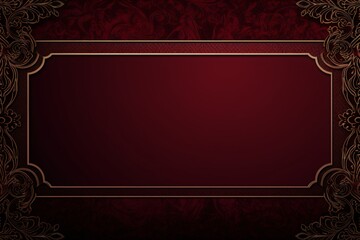 Wall Mural - red or maroon color frame for greeting card or banner design