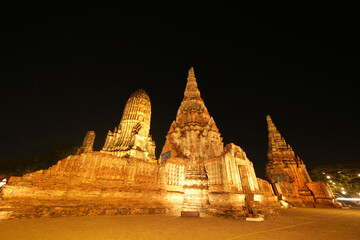 Wat Chaiwatthanaram Ayutthaya Province, Thailand, built in the reign of King Prasat Thong in 1630, taken on 14 January 2024.