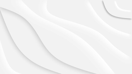 Poster - White abstract curves wallpaper