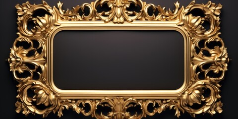 extravagant golden frame for photos, weddings, interiors, and more.