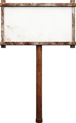 Poster - White billboard isolated on transparent background. PNG