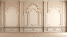 Beige Interior Walls With Ornated Mouldings