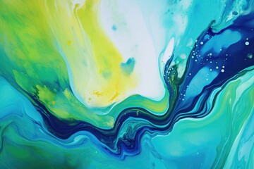 Wall Mural - snaking metallic swirls currents of translucent hues, and foamy sprays of color shape the landscape of these free-flowing textures. Natural luxury abstract fluid art painting in liquid ink technique