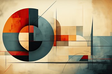 Fototapete - Multicolored and Colorful abstract background. Illustration for cover, interior design. Generative AI