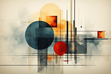 Fototapete - Multicolored and Colorful abstract background. Illustration for cover, interior design. Generative AI