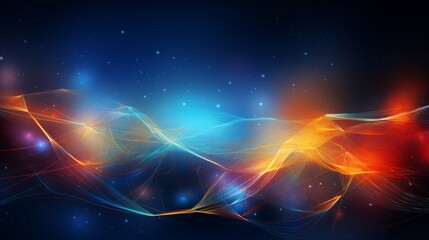 Poster - dynamic fusion of colors in abstract science and technology background – vibrant digital composition