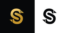 Letter S Trade Marketing Logo Design Vector. Company, Corporate, Business, Finance Symbol Icon.