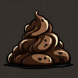 cartoon drawing of a pile of poop feces