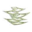 symbol made of money notes