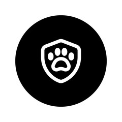 Poster - pet insurance line circular icon