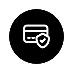 Sticker - secure payment line circular icon