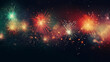 © win - Happy New Year, burning fireworks with bokeh light background