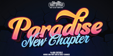 Poster - retro 80s editable text effect, customizable vintage and neon 3d font style