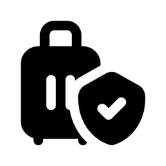 Canvas Print - baggage glyph icon