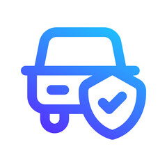 Sticker - car insurance gradient icon