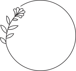  Circle Floral Frame
