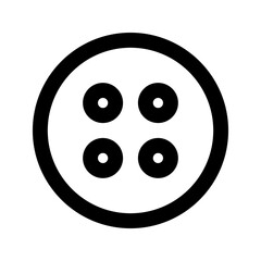 Poster - clothes button line icon