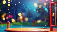 Kid Playground Decoration With Soft Focus Light And Bokeh Background
