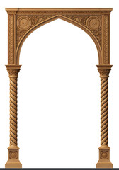 Wall Mural - Wooden carved classical oriental arch