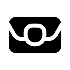 Sticker - purse glyph icon