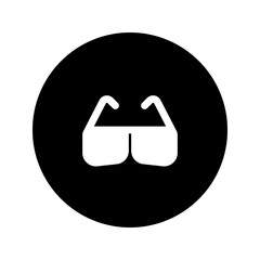 Sticker - sunglasses glyph circular icon