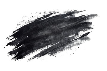 Sticker - A simple black brush stroke on a clean white background. Perfect for adding a modern touch to design projects