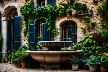 Canvas Print - old house in the village