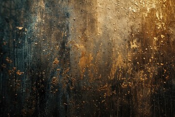 Poster - A detailed view of a metal surface with paint on it. This image can be used in various projects and designs