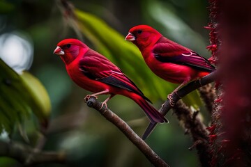 Wall Mural - cardinal on a branch