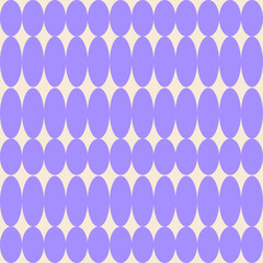Poster - Abstract vertical shapes seamless pattern. Brutal geometric figure ovals. Swiss design aesthetic. Vector illustration