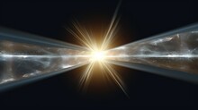 Abstract Image Of Lighting Flare.Abstract Sun Burst With Digital Lens Flare Background