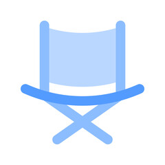 Sticker - folding chair duotone icon