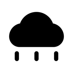 Sticker - rain glyph icon