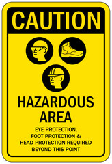 Wall Mural - Hazardous area sign