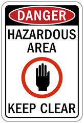 hazardous area sign