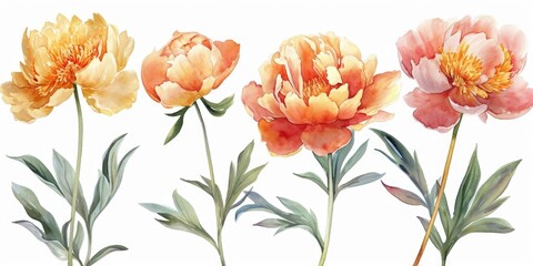 Poster - A collection of flowers placed next to each other. Suitable for various uses