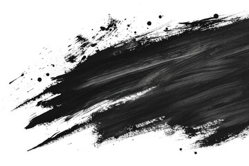 Aufkleber - A black and white photo capturing the essence of a brush stroke. Perfect for adding a touch of artistic elegance to any project