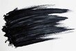 A close-up view of a black brush stroke on a white background. Suitable for graphic design and abstract art projects