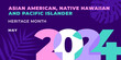 Asian american, native hawaiian and pacific islander heritage month 2024. Vector vertical banner for social media. Illustration with text. Asian Pacific American Heritage Month on violet background.