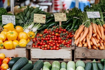 Canvas Print - vegetables in a market