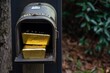 gold bars inside mailbox
