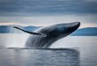 AI generated illustration of a whale jumping out of the sea
