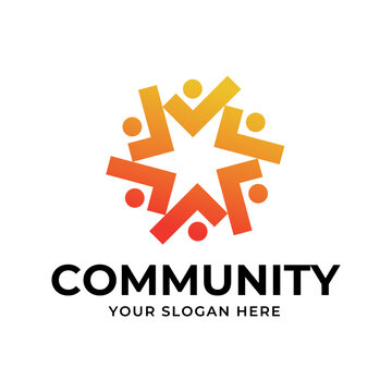 Global Community Logo Icon Elements Template. Community human Logo template vector