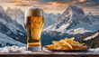 Mountain Munch Beer, Chips, and Alpine Tranquility