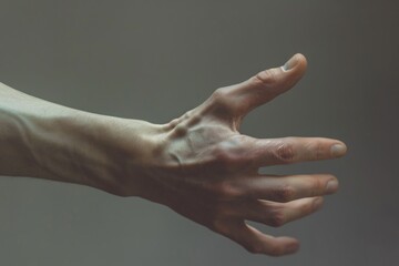 Aufkleber - A close-up shot of a person's hand holding an object. This versatile image can be used to illustrate concepts such as support, assistance, or ownership.