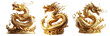 Chinese New Year Gold Dragon Celebration,Zodiac 3D illustration of a gold dragon celebrating Chinese New Year,