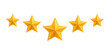 Star rating icons set. set of gold star icons isolated on white background vector eps10