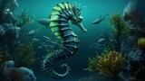 Fototapeta  - seahorse coral reef in the sea